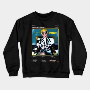 Cardi B - Invasion of Privacy Tracklist Album Crewneck Sweatshirt